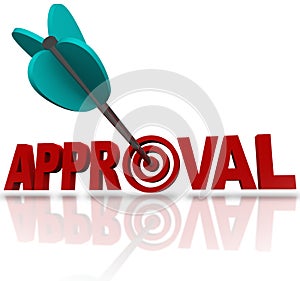 Approval Word Arrow Target Seeking Acceptance Good Reaction