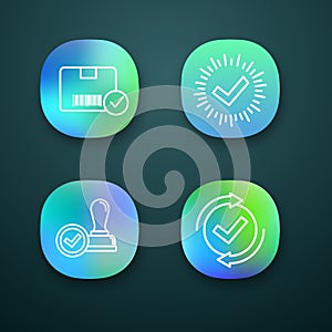 Approve app icons set