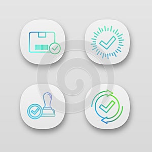 Approve app icons set