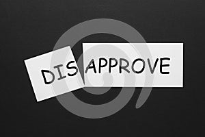 Approve Disapprove Concept