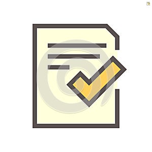 Approve document  vector icon