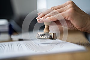Approve Document And Work Permit Stamp