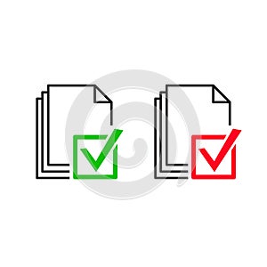 Approve File Icon. Vector illustration