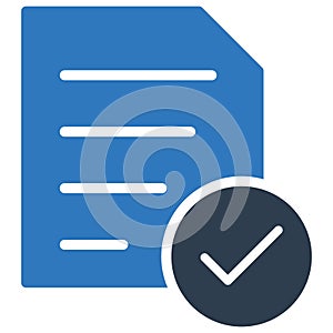 Approve file Isolated Vector icon which can easily modify or edit