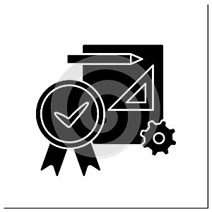 Approve project glyph icon