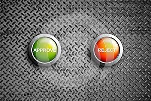 Approve and reject button