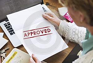 Approved Agreement Authorized Stamp Mark Concept
