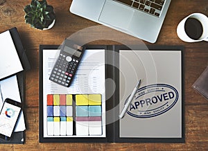 Approved Agreement Authorized Stamp Mark Concept