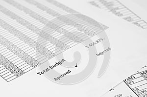 Approved budget document
