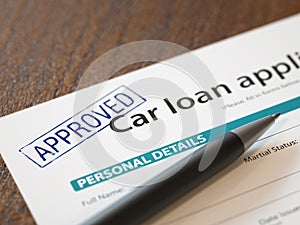 Approved Car Loan Application