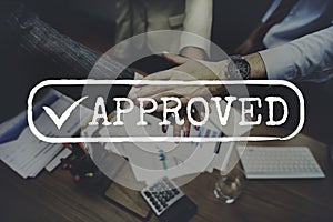 Approved Checked Accessible Authorized Security Concept photo