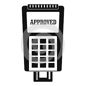 Approved credit card payment icon, simple style