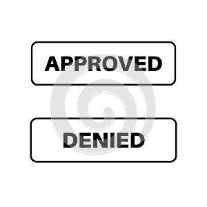 Approved denied stamp