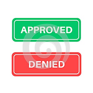 Approved denied stamp