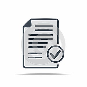 Approved Document with Checkmark Icon Vector