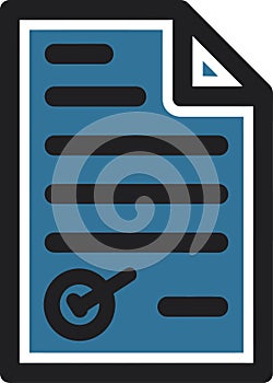 Approved Document Flat Vector Icon