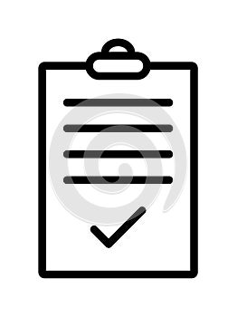 Approved file document tick line icon