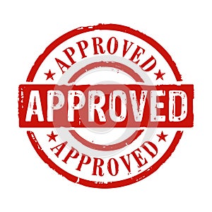 Approved stamp and stamping vector illustration