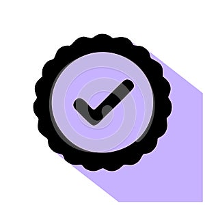 Approved icon isolated. Quality mark. Stamp element