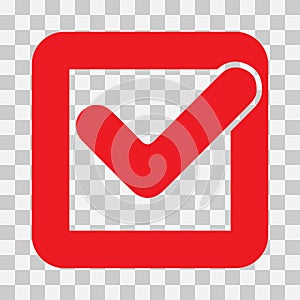 Approved icon square with a tick ok, vector Check mark in box sign.