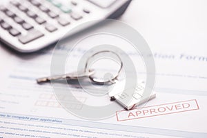 Approved mortgage loan agreement application