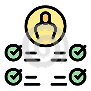 Approved online education icon vector flat