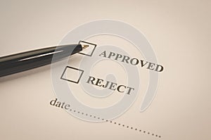 Approved and reject checked
