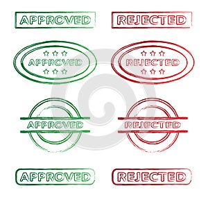 Approved and rejected stamp