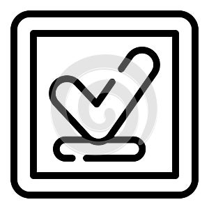 Approved request icon, outline style