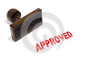 Approved rubber stamp