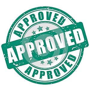 Approved rubber stamp