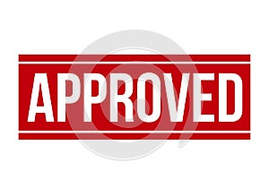 Approved Rubber Stamp. Red Approved Stamp Seal Ã¢â¬â Vector