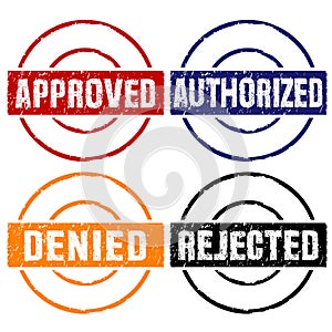 Approved rubber stamps