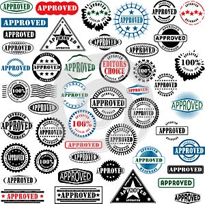 Approved rubber stamps collection