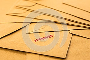 Approved sign on envelope