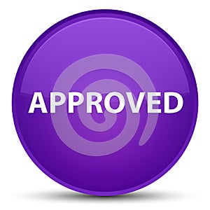 Approved special purple round button