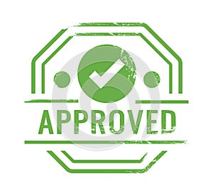 Approved stamp check mark design