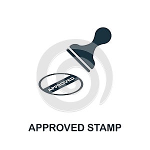 Approved Stamp icon symbol. Creative sign from quality control icons collection. Filled flat Approved Stamp icon for computer and