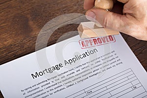 An Approved Stamp On Mortgage Application Form