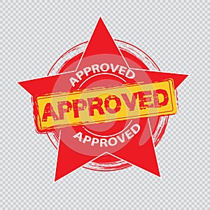 Approved stamp vector