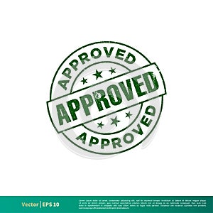 Approved Stamp Vector Template Illustration Design. Vector EPS 10.