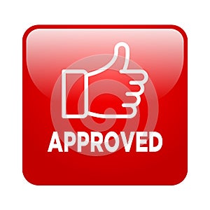 Approved thumbs up button