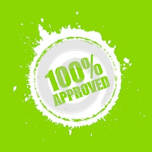 Approved vector stamp