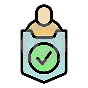 Approved vpn icon vector flat