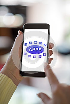 Apps concept on a smartphone
