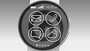 Apps demonstration on a smart watch