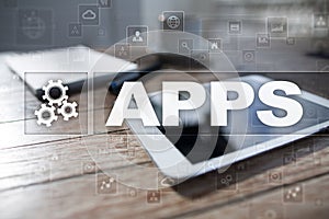 Apps development concept. Business and internet technology.