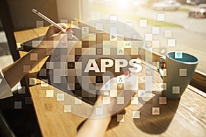 Apps development concept. Business and internet technology.