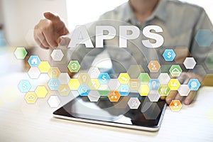 Apps development concept. Business and internet technology concept.