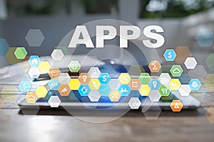 Apps development concept. Business and internet technology concept.